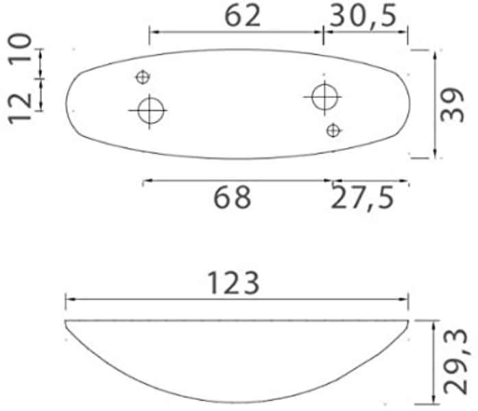 ASPÖCK Flexipoint II Umrissleuchte rot weiß BT10594