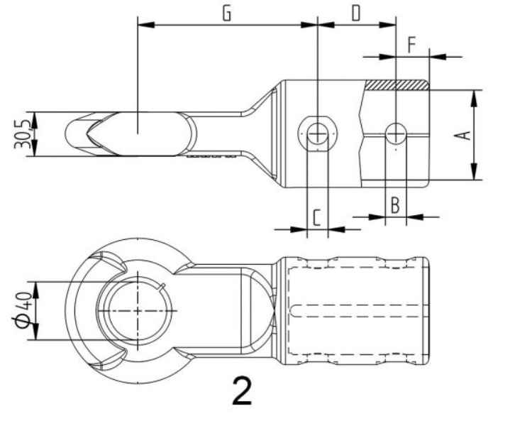 KNOTT DIN-Zugöse "DIN 40", 3500 kg, Ø 60 mm