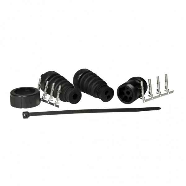 ASPÖCK Bajonettverbinder. 8-polig. schwarz