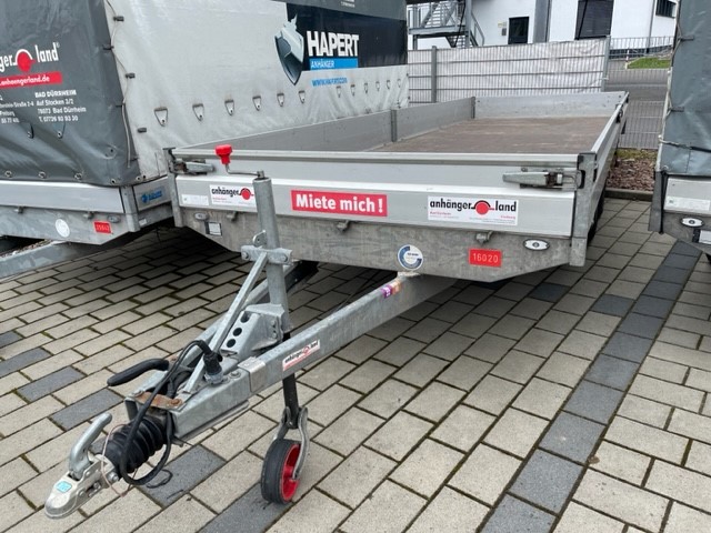 M16020 3500 kg Hapert Hochlader 605x200x30 cm gebraucht Ezl. 3/2018
