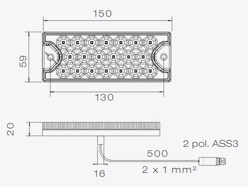 ASPÖCK Miniled II Rückfahrleuchte LED