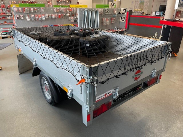 Anhängernetz/Abdecknetz für Anhänger dehnbar 100x200 bis 200x300 cm, engmaschig 35x35 mm