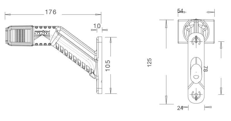 ASPÖCK Superpoint IV Umrissleuchte LED r./w./g.