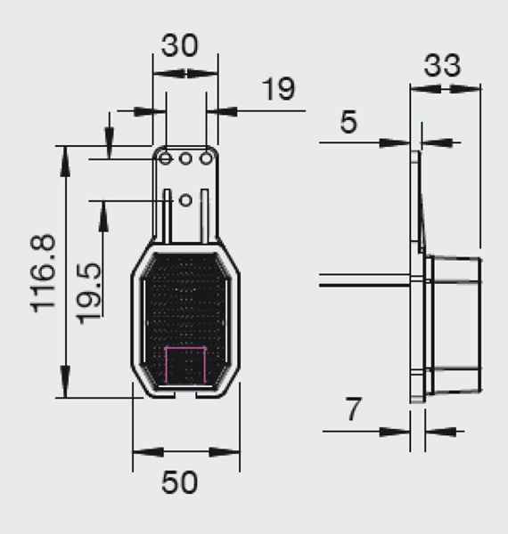 ASPÖCK Flexipoint Umrissleuchte LED rot/weiß 