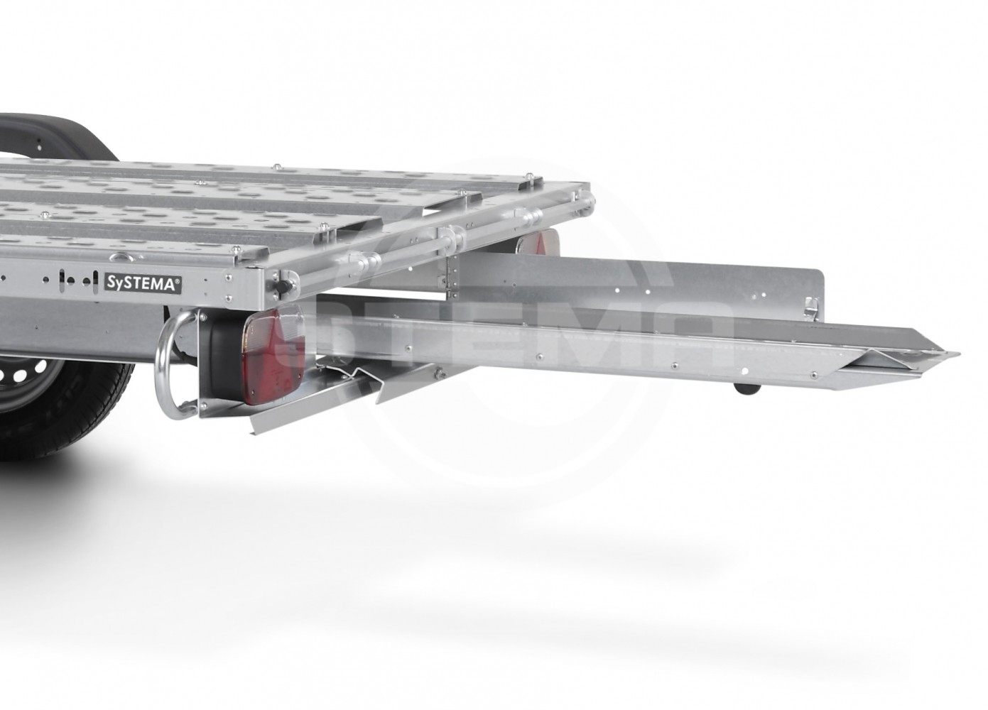 Motorrad - Auffahrrampe inklusive Gleitschiene  (Scharniere Ø12mm ab ca. Mitte 2022)