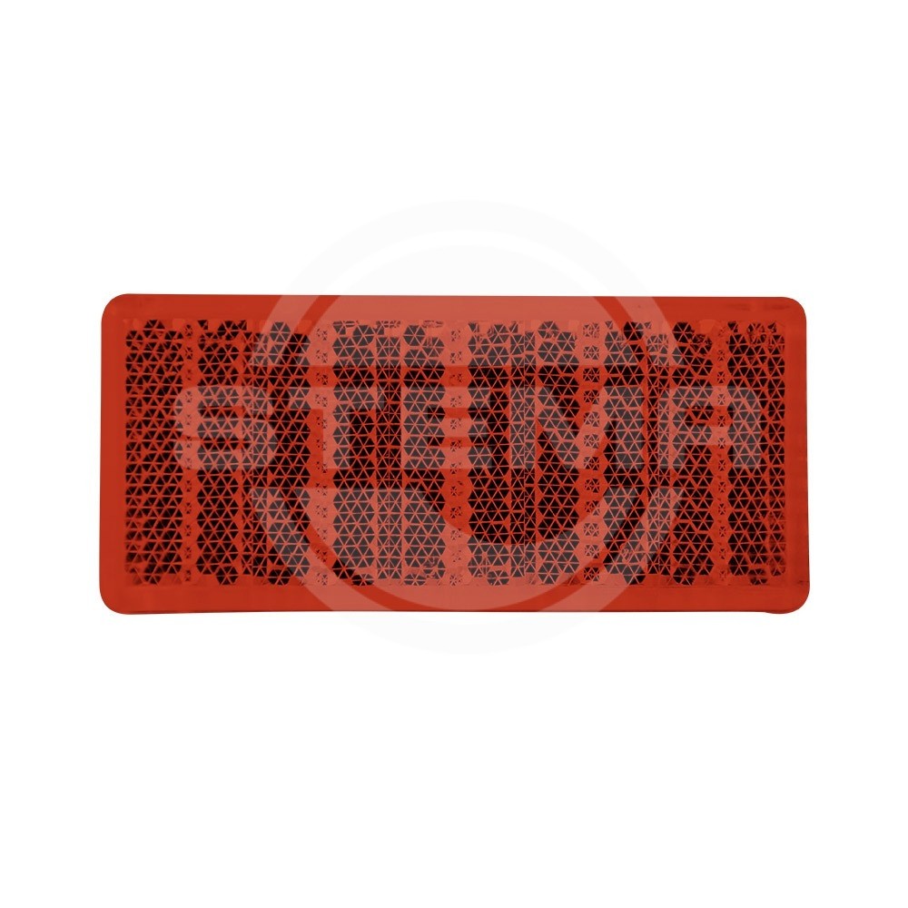 Seitenstrahler rot, eckige Ausführung