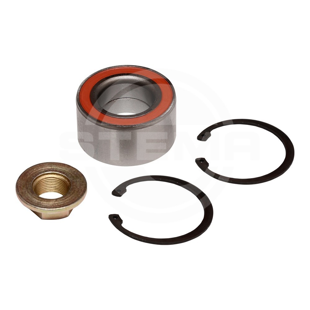 Schrägkugellagerset (Kompaktlager) inkl. zwei Sicherungsringen und Flanschmutter 1500/1800 kg