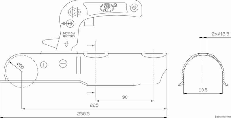 SPP ZSK-750D, -750 kg, Ø 60,5 mm