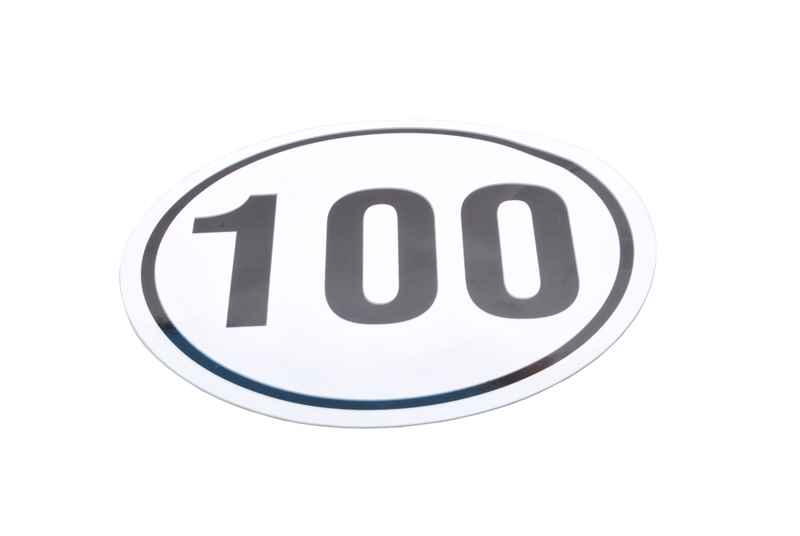 Geschwindigkeitsaufkleber, 100 km/h, Ø 200 mm