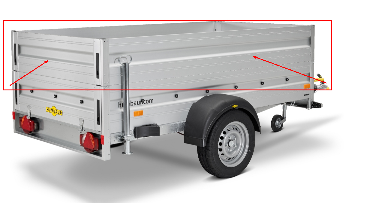 Humbaur Serie 1000 HA 2510x1310x850mm + Deckel 18 cm Alu-AnhängerDeluxe