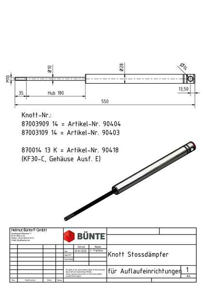 KNOTT Auflaufstoßdämpfer
