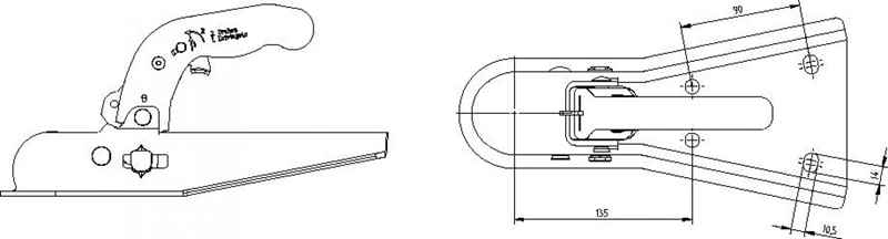 KNOTT AKFV7,5, -750 kg, V-Deichsel