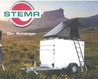 Dachzelt CUMARU LIGHT   (aufgebaut auf einem Stema BOX-Anhänger (Kofferanhänger), Preis ohne Anhänger