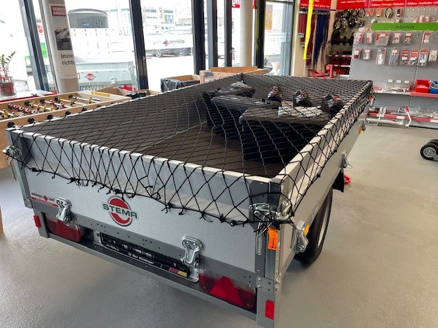 Anhängernetz/Abdecknetz für Anhänger dehnbar 100x200 bis 200x300 cm, engmaschig 35x35 mm