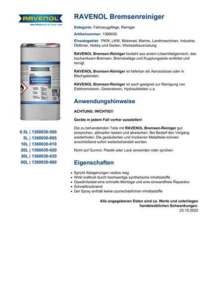 RAVENOL Bremsenreiniger