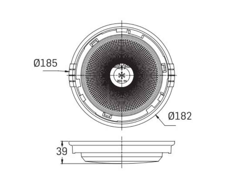 SIM 3144 Innenleuchte. 12/24 V. Ø 185 mm