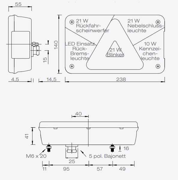 ASPÖCK Multipoint V Rückleuchte LED rechts