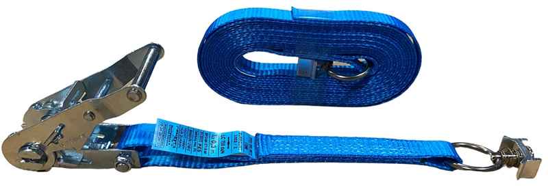 Zurrgurt, 25 mm x 3,5 m, 500 daN, blau, 2-teilig