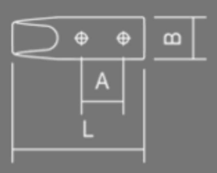 Zweiloch-Planenhaken, 20 x 63 mm