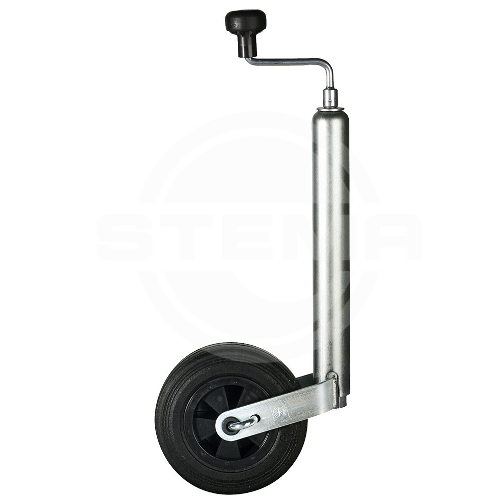 Stützrad mit integrierter Feststellbremse und Klemmschelle