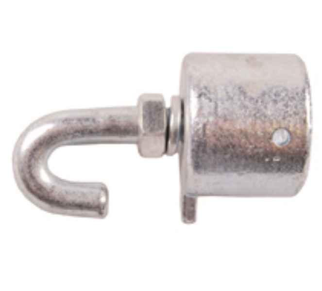 Bruststangenendstück, Ø 43/53 mm, m. Rundhaken