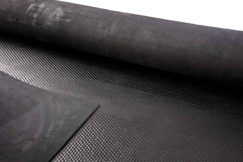 Gummimatte, 8 x 1650 x 3000 mm, schwarz