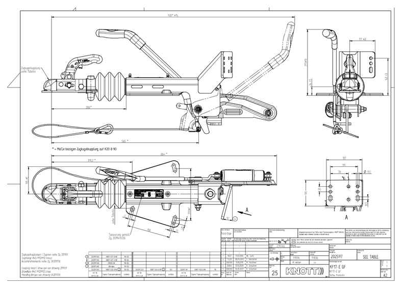 KNOTT Auflaufeinrichtung KF17-E, 900-1700 kg