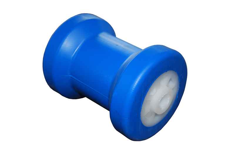 Kielrolle, Ø 90 x 130 mm, Bohrung Ø 22 mm, blau