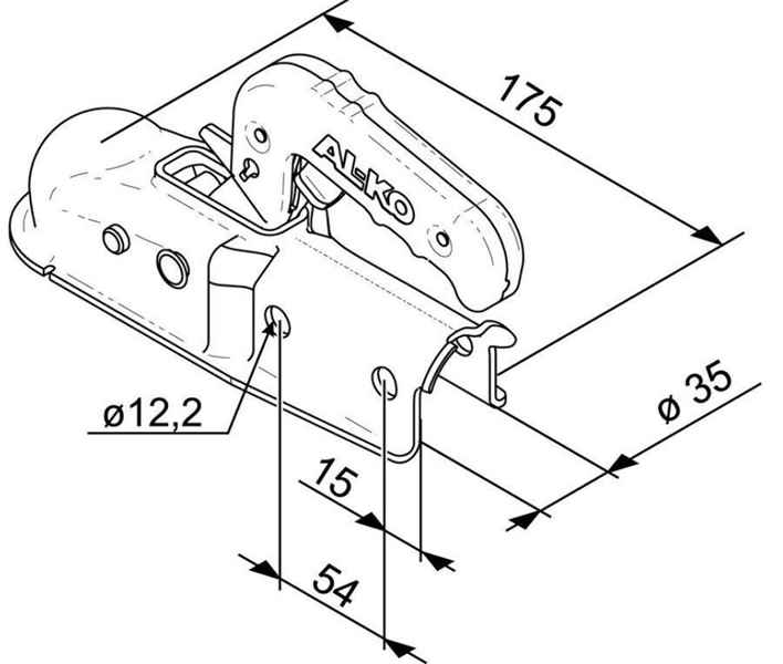 AL-KO AK 7-A, -750 kg, Ø 35 mm