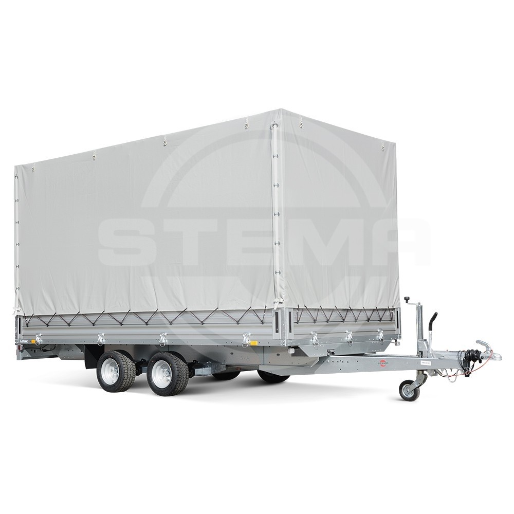 2te Wahl 150 cm Hochplane PREMIUM Grau altes Modell mit Schleuderharken