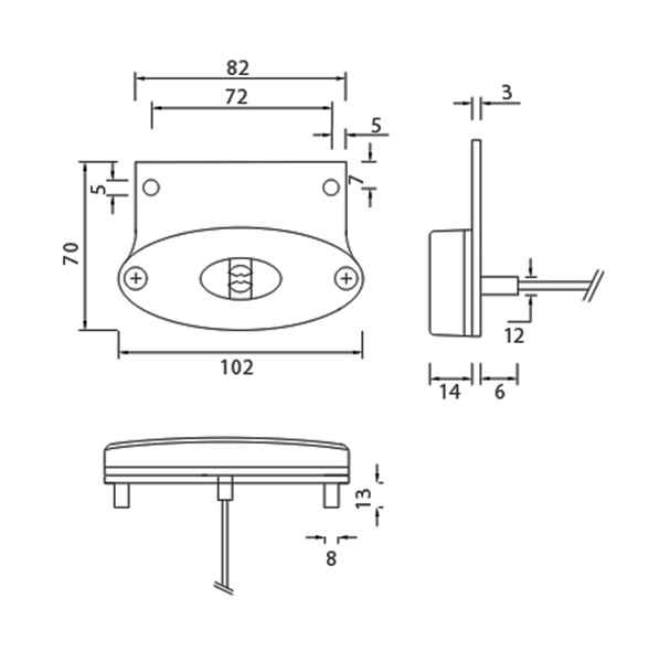 ASPÖCK Flatpoint II Begrenzungsleuchte LED weiß