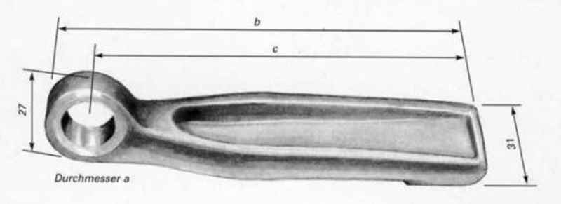 FBS Anschweißöse, Größe 1, 31 x 95 x 27 mm