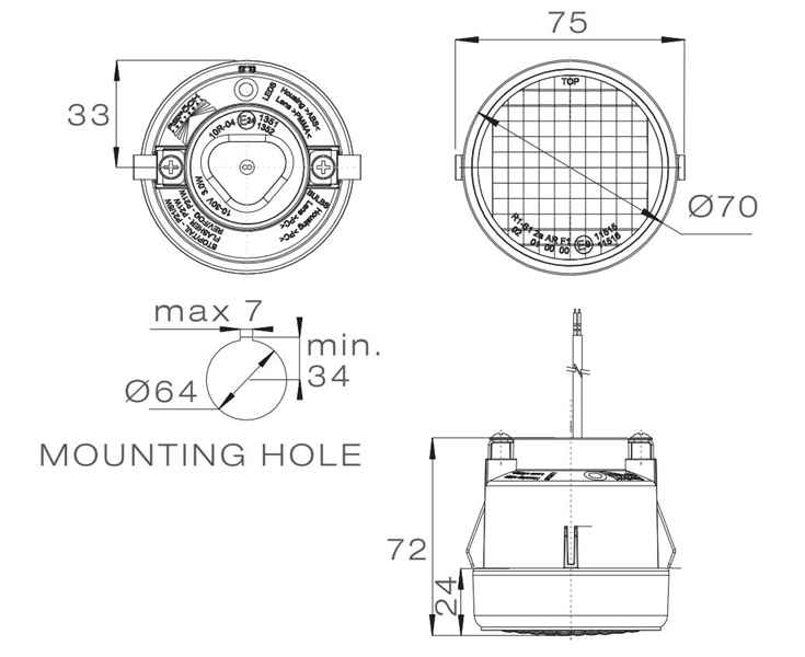 ASPÖCK Roundpoint II Nebelschlussleuchte LED 