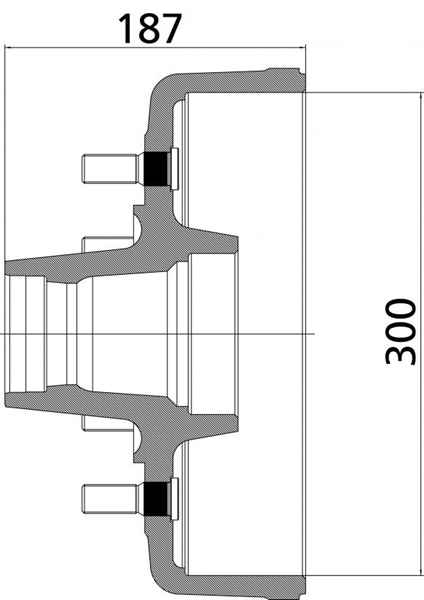 KNOTT Bremstrommel, Ø 300 x 60 mm, f. RB 30-2355