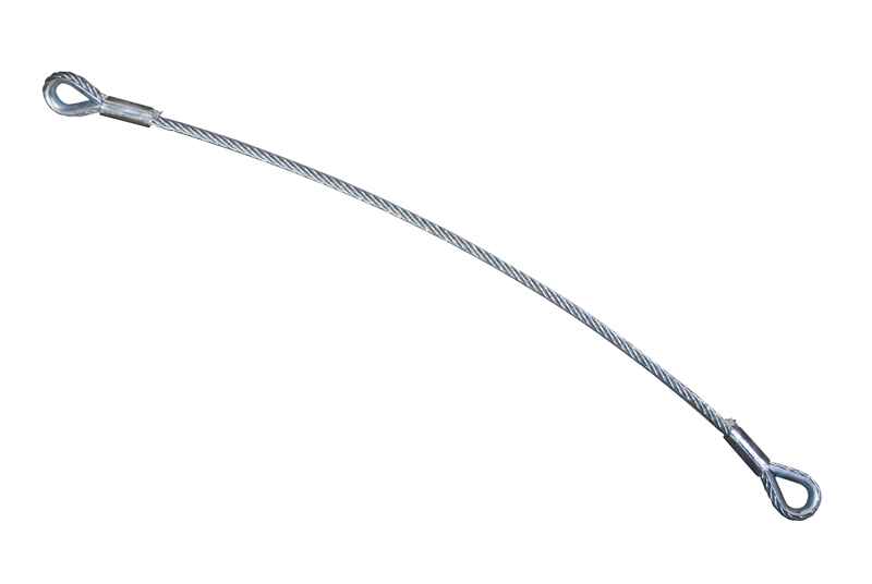 Kipperfangseil, Ø 8 x 1000 mm, m. 2 Kauschen