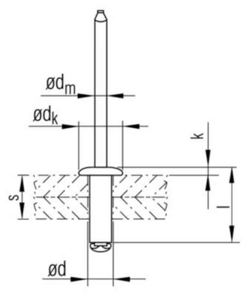 POP Soft-Spezial Blindniet, Ø 4,8 x 14,7 mm