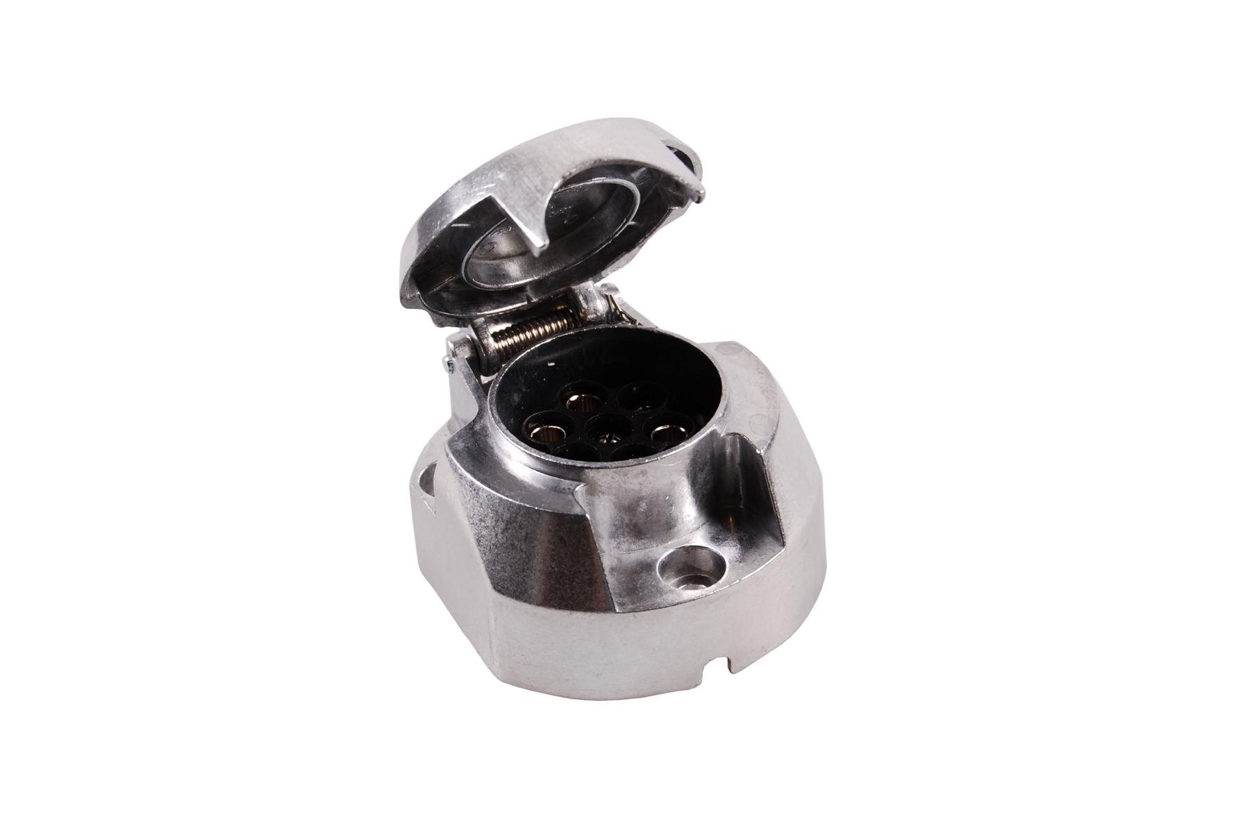 Steckdose. 7-polig. m. Schraubanschluss. Metall
