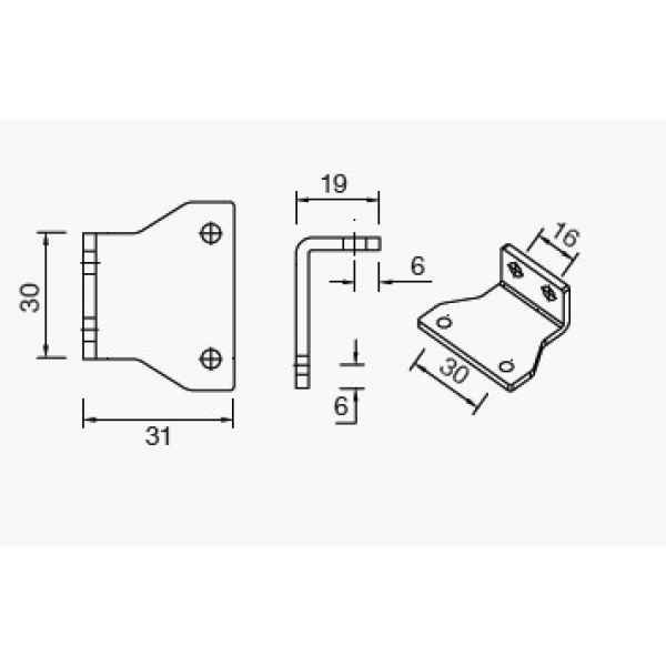 ASPÖCK Winkelhalter 90°. f. Flexipoint I