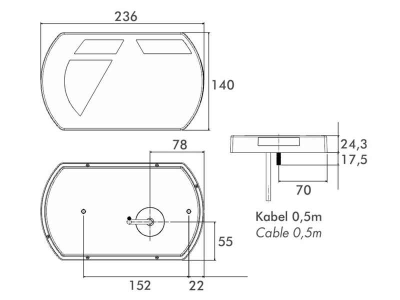 PROPLAST Pro-Lane II Rückleuchte LED links