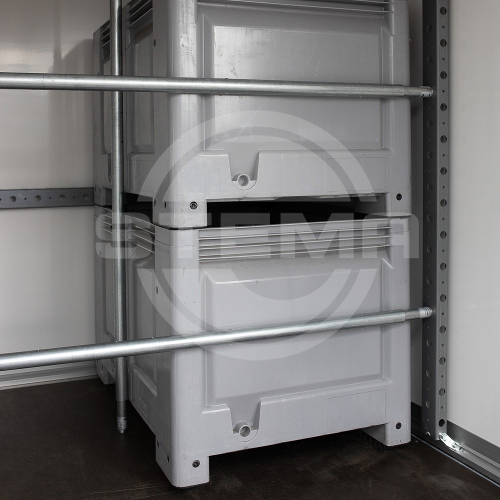 Sperrbalken vertikal mit Gummifuß für Kofferanhänger P-Box und S-Box