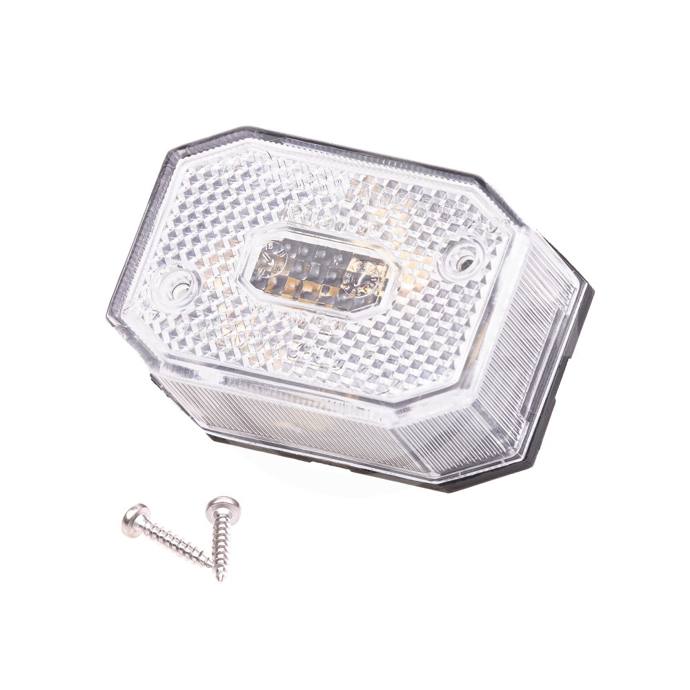 Begrenzungsleuchte weiß  mit 2 x 0,75 m Kabel