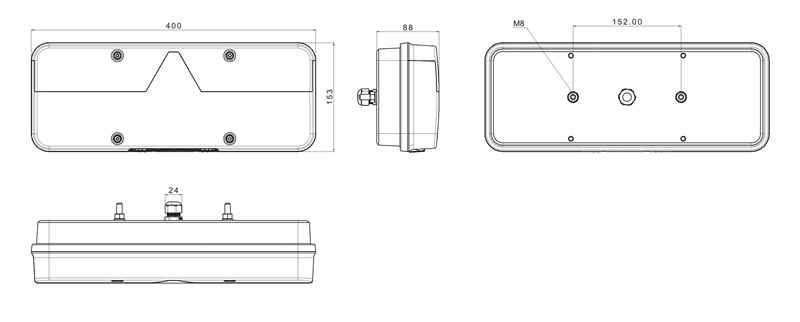 FRISTOM FT-500 Rückleuchte LED rechts
