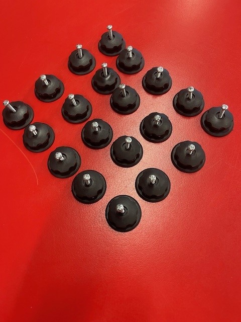 Rundknöpfe/Planenknöpfe für 6 mm Expanderseil/Planenseil 20 Stück mit Schrauben