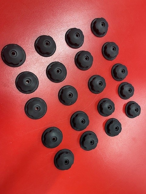 Rundknöpfe/Planenknöpfe für 6 mm Expanderseil/Planenseil 20 Stück mit Nieten