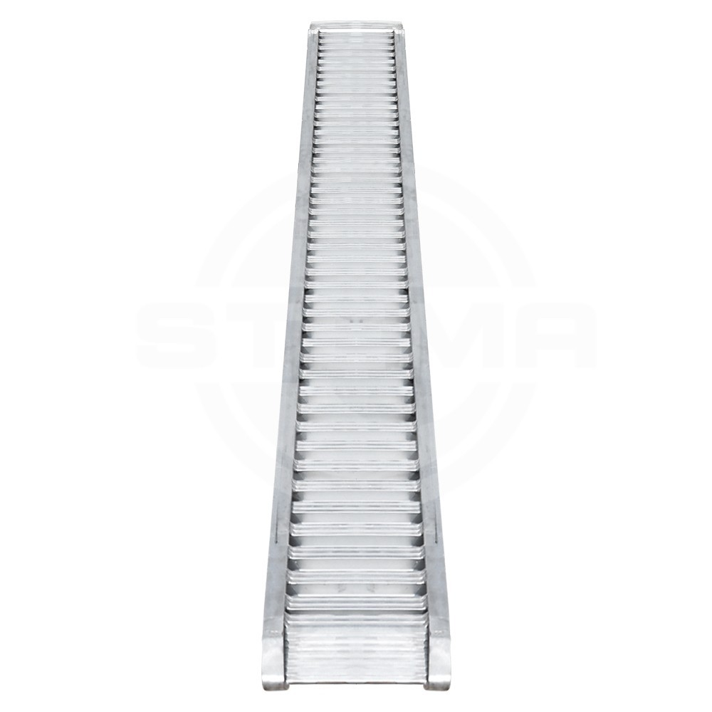 Aluminiumrampen inklusive Gleitschiene und Teleskopkurbelstützen für Tieflader (Scharniere Ø16mm) bis ca. Mitte 2022